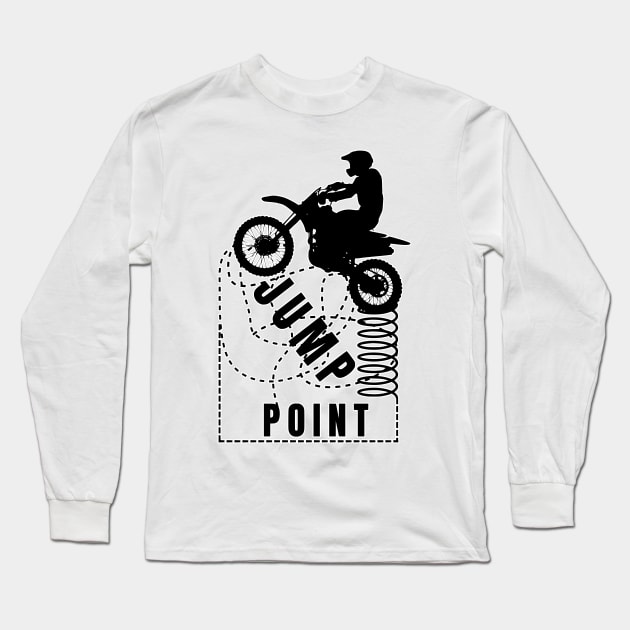 Motocross Jump Point Long Sleeve T-Shirt by UMF - Fwo Faces Frog
